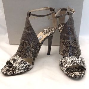Jimmy Choo 39 EU Grey/White Snakeskin
